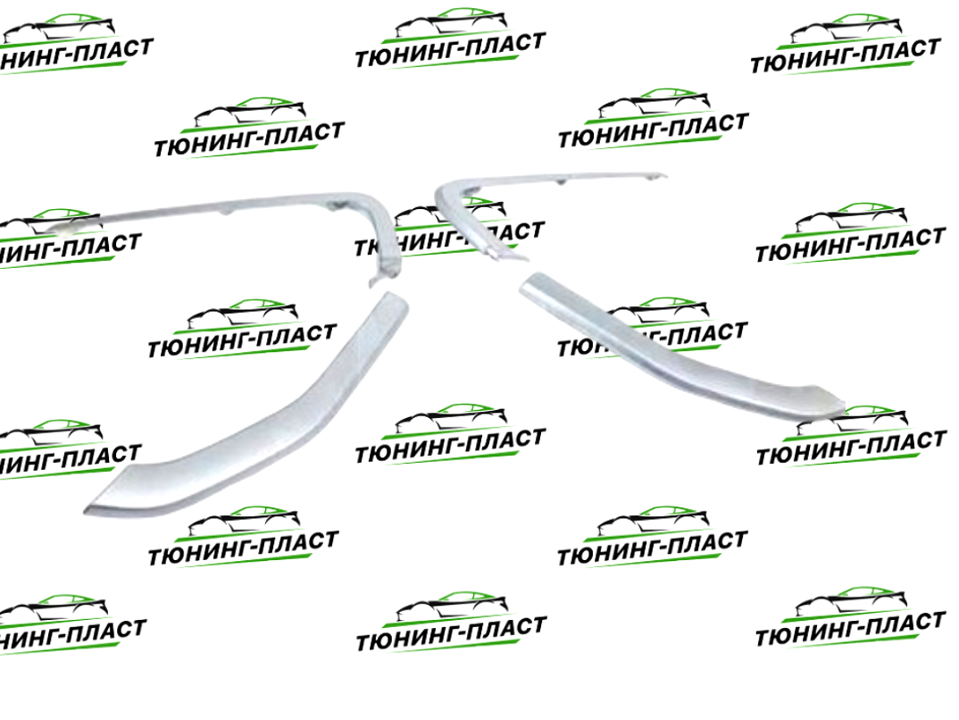 Молдинги хромированные в передний бампер Лада Веста Спорт Оригинал