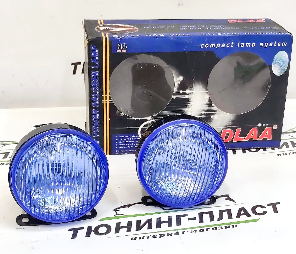 Противотуманные фары галогенные DLAA LA168 BLUE W 12V 55A H3