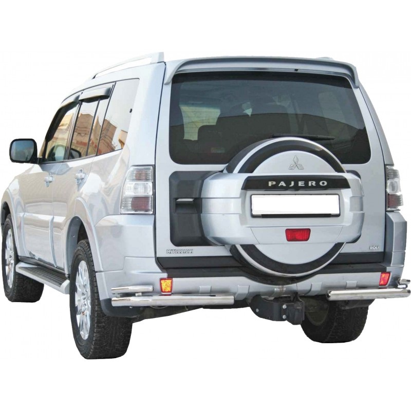 Защита заднего бампера  Mitsubishi  Pajero IV(2006-2015 г) (НПС) «Уголки двойные» d63,5 (1619 H)