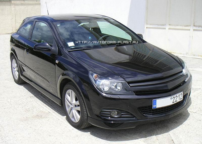 Реснички на фары Opel Astra H/GTC var№1 узкие (2005-2011)