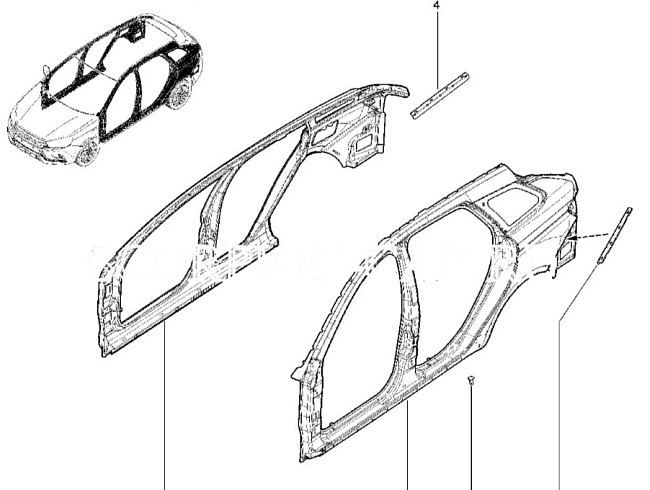 Панель боковины наружная для Lada Vesta Cross, SW Cross (катафорез) 