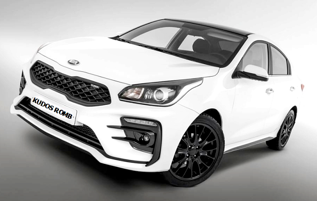 Передний бампер Kudos Romb для Kia Rio 4 с 2017- 