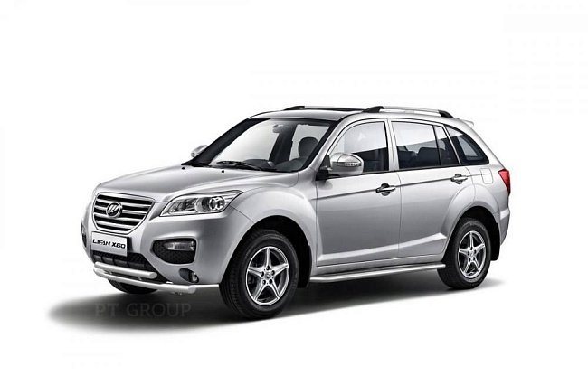 Защита порогов с алюм. площадкой Ø51мм (НПС) LIFAN X60 2012- РТ 14010202