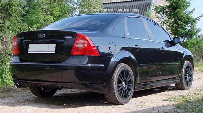 Юбка FT на задний бампер Ford Focus 2 (седан)(2004-2008)