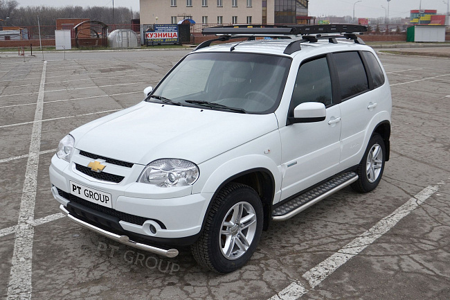 Защита переда двойная 51-63 мм Niva Chevrolet(НПС)(2009-) РТ LNT-21-220201.00