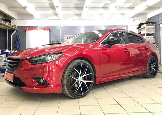 Клыки переднего бампера Вар №1 SkyActivSport для Mazda 6 / Atenza GJ (2012 - 2018)