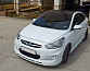 Юбка переднего бампера MV Вар.№2 Hyundai Solaris 2010-2013