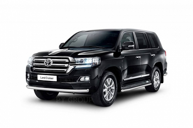 Защита переднего бампера одинарная 63мм Toyota Land Cruiser 200 (2014-) (НПС) РТ TLC220204