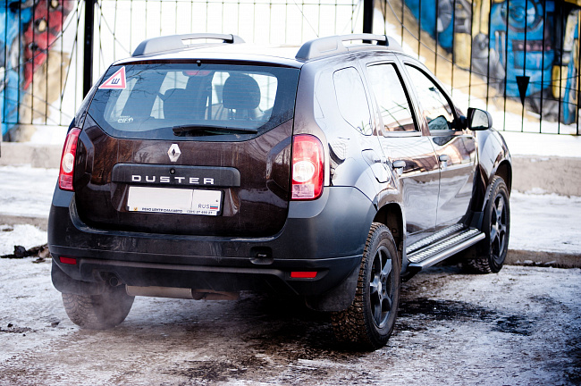 Защита порогов с алюм. площадкой Ø51мм «Эстонец» (ППК) Renault Duster 2012- RDU330303