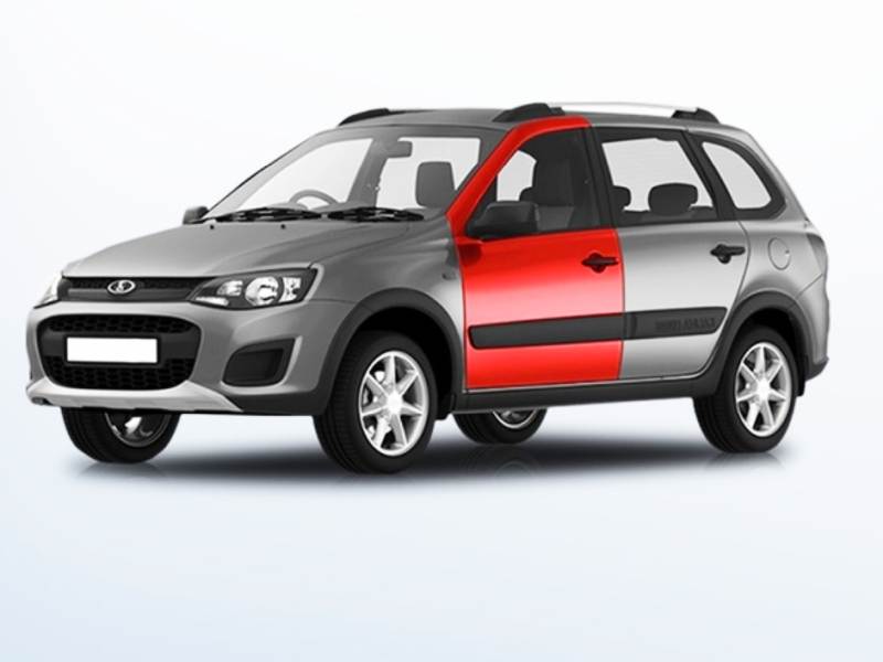 Дверь передняя левая Лада Калина 2 Cross / Гранта FL Универсал АвтоВАЗ 11180-6100015-85