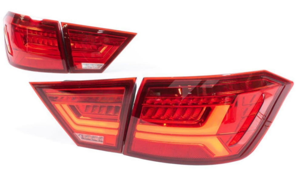 Фонари светодиодные с линзами LED в стиле AUDI (красные) для Lada Vesta
